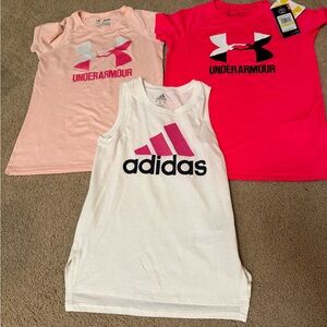 Under Armour Kids' Pink and Black Tee